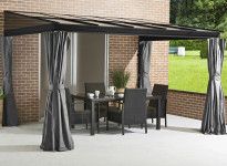 Pergola avec rideaux 11 m2