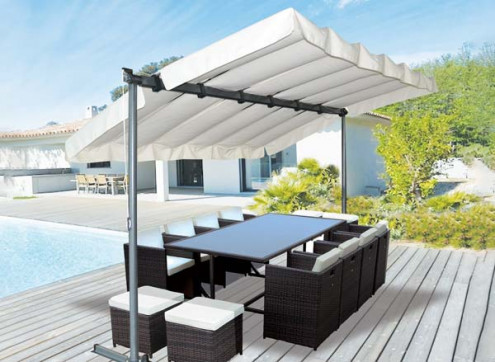 Maison Exclusive - Tonnelle de jardin avec toit rétractable 3x3 m