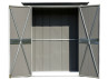 Abri rangement métal double porte de grande hauteur - 1.70 m²