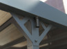 Carport Aluminium Toit Plat en Polycarbonate Bronze - 14m2