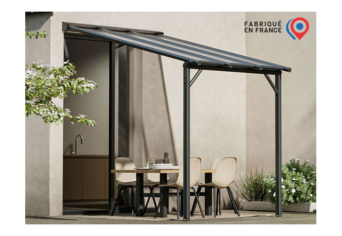 PERGOLA ALU ADOSSÉE 2 PIEDS - 6 ou 8m2