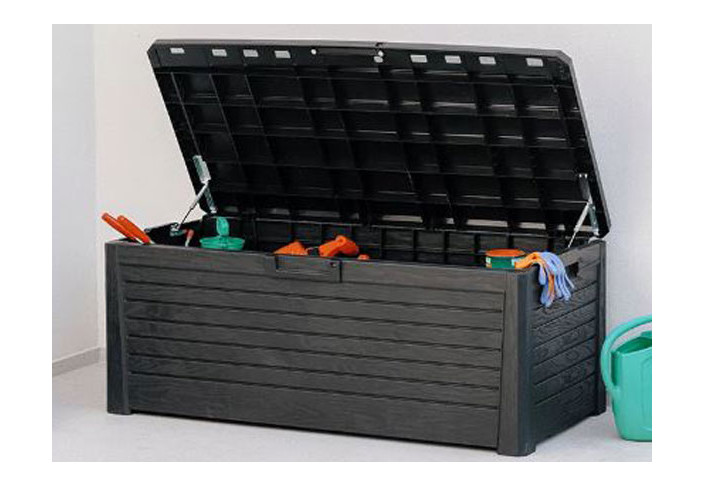 Coffre Banc de rangement résine anthracite 550L