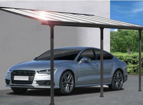 abri voiture en aluminium peint 3 x 5 m : pas cher et design !